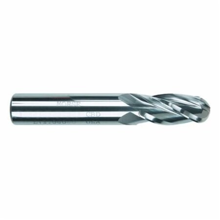 Morse End Mill, Ball Nose Center Cutting Regular Length Single End, Series 5942C, 532 Diameter Cutter, 91129